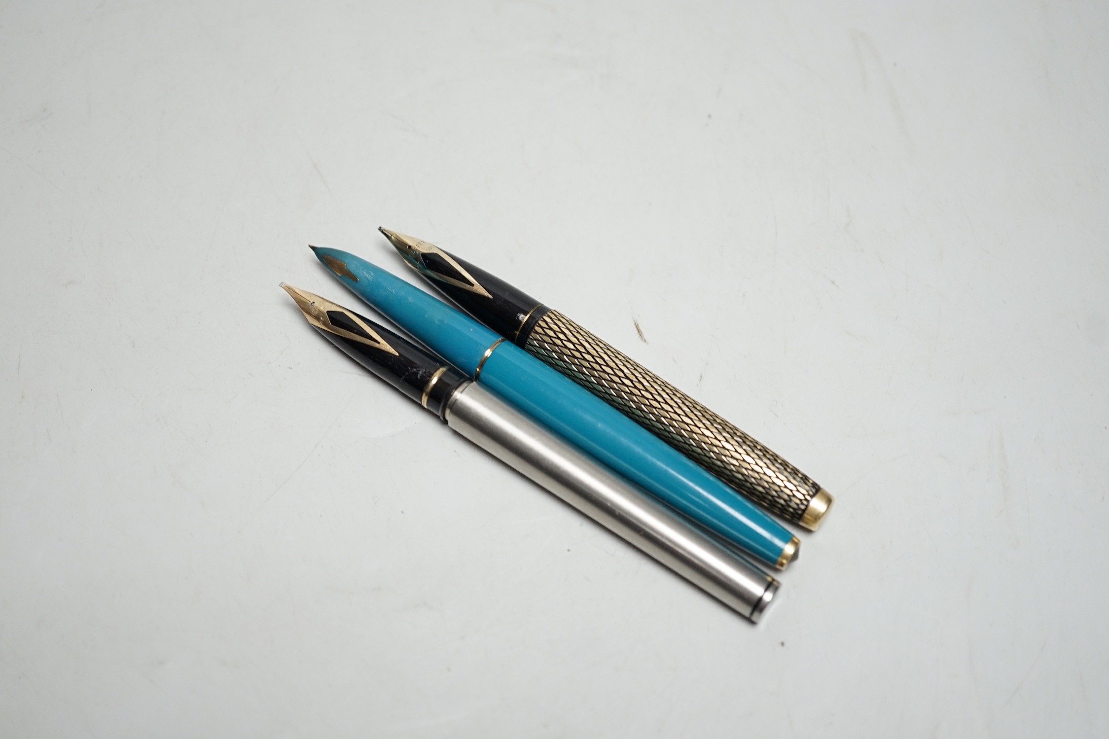 Fountain pens: Two Sheaffer and one Parker